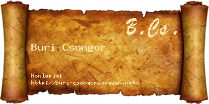 Buri Csongor névjegykártya